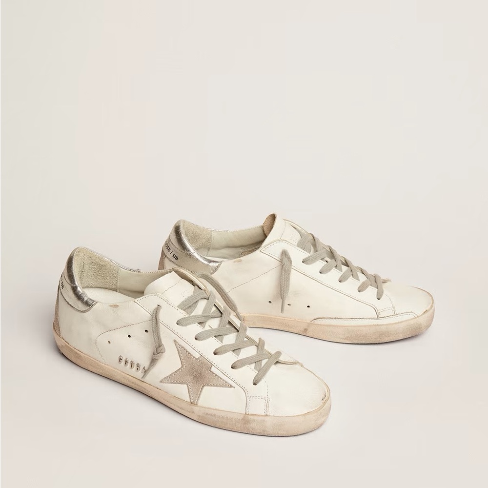 COPY - Golden goose women’s 7.5/8m w suede star and metal lettering. EUC!